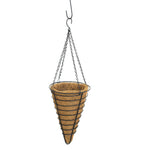 Conical Hanging Baskets ~ With Coco Liners (Set of 2)