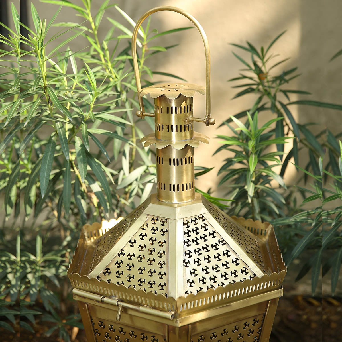 Morrocan Lanterns Satin Brass Finish