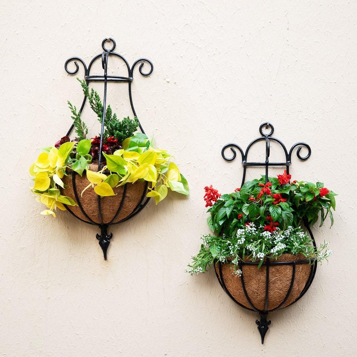 Peacock Wall Planters ~ Set of 2 Pcs